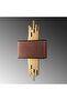 Axis Bidirectional Wall Lamp with Lampshade Head Glossy Gold, Rustic Metal Single Wall Lamp Axis-15113 - 6