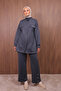 Women's Scuba Fabric Pants Button Detailed Hijab Suit 1122 - 5