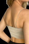 Strappy Crop Blouse-Beige - 2