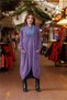 Purple Color Knitwear Bohemian Tunic