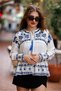 White Color Embroidered Bohemian Jacket - 6