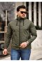 Men's Lined Waterproof Raincoat with Hooded Pockets - 3