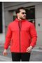 Men's Lined Waterproof Raincoat with Hooded Pockets