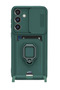 Mtxdpn Samsung Galaxy S25 Plus Case Zuma Silicone with Card Holder and Ring (112727) - Green