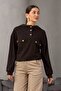 Viscose Cotton Fabric Double Pocket Hooded Sweatshirt - 4