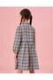 Girls Black And White Checkered Yarn Dyed Check Dress - 3