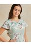 Senior Girls Green Floral Print Scuba Dress - 4