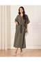 Women Olive Belted Kaftan Dress