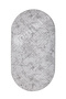 Karobi̇ Oval Fringeless Carpet Gray Erasable Floor Mat 80X150 - 2