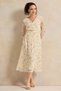 Women Ivory Printed Wrap Dress - 4