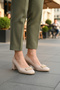 Beige Skin Women's Heeled Shoes 695039 Z
