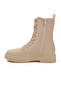 Beige Women's Boots with Fleece Inside and Zipper 23002 Z - 2