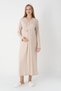 Women's Mink Striped Special Design Full Length Winter Maternity Dressing Gown Nightgown Set of 2 - 5