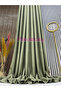Natural Linen Bohemian Style Green Background Curtain 1X3, Frequently Pleated, No Ironing Required, Suitable for Any Room - 4
