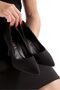 Stiletto Black Suede Medium Size 9cm Goblet Heel Women's Shoes New Season - 5