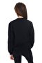 Black Girls' Crew Neck Buttoned Knitted Cardigan - 2 Thread - 5