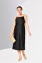 Women Textured Slip Maxi Dress, Black - 2
