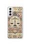 Samsung Galaxy S22 Compatible Libra Patterned Transparent Phone Case