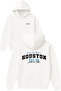 Original Houston Design Printed Oversized White Hooded Sweatshirt