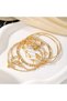 Women's Gold Color 5-Piece Elegant Bracelet Set Butterfly Love 0332 - 4