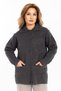 New Season Women's Knitwear Knitted Tight Weaving Buttoned Shirt Collar Mother Winter Cardigan 30220-Smoked