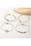 Gold Color 4-Piece Stone Heart Women's Bracelet Set 0335 - 6