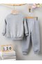 Girls' Bottom and Top Leopard Printed with 3 Hearts Tracksuit Set - 2