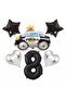 Police Car Number Balloon Foil Set Age 8