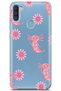 Samsung Galaxy A11 / M11 Compatible Pink Axolotl Pattern Transparent Phone Case