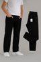 Men's black regular pipe leg stretchy Stretch Fabric denim jeans jeans pants