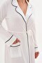 Women's Long Dressing Gown 65% Cotton 35% Viscose - 4