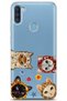 Cute Cats Patterned Transparent Phone Case Compatible with Samsung Galaxy A11 / M11
