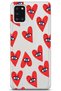 Samsung Galaxy A31 Compatible Transparent Phone Case with Eye Heart Pattern