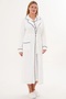 Women's Shirt Collar Long Sleeve Dressing Gown Nightgown 2-Piece Set 65% Cotton 35% Viscose