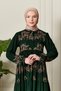 Skirt Layered Flower Patterned Gypsy Viscose Dress Hijab Dress Mother's Dress Prayer Dress - 5