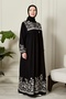 Straight Robe with Button Front Viscose Fabric Tessiture Clothing Mother's Dress Prayer Dress - 5