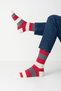 2 Pieces of Striped and Colored Knee-Length Socks - 8