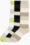 3 Pieces of Striped and Colorful Knee-Length Socks