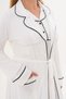 Women's Long Sleeve Shirt Collar Dressing Gown+Nightgown+Pajamas 4-Piece Set 65% Cotton 35% Viscose - 7