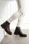 Men's Genuine Leather Eva Sole Lace-Up Waterproof Thick Sole Brown Boots - 3