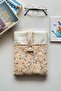 Sakura Linen Fabric Book Case with Pocket Book Lover Gift - 6
