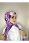 Dp1 Patterned Pera Ready-To-Wear Shawl with Snap Fasteners at the Chin - 3