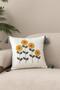 Comfort Series Punch Embroidered Linen Throw Pillow Cover 43X43 cm
