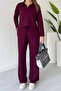 Women's Modal Fabric Polo Neck Long Sleeve Suit 1126