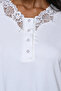 Women's Ecru Jacquard Lace Winter Special Design Maternity Maternity Dressing Gown Pajama Set - 4