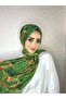 شال جاهز من نسيج بيرا منقوش بتصميم DP14 مع أزرار كبس من الأسفل