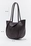 Bitter Brown D42 Large Size Daily, Work and School Women's Shoulder Bag with Snap Fastener Side Detail - 2