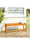 Garden Bench 110x35x45 cm Solid Wood Acacia