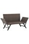 Garden Bench with Cushions 176 cm Brown Poly Rattan - 7