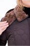 Women's Fur Quilted Coat - Water Repellent Plus Size Winter Coat - 5